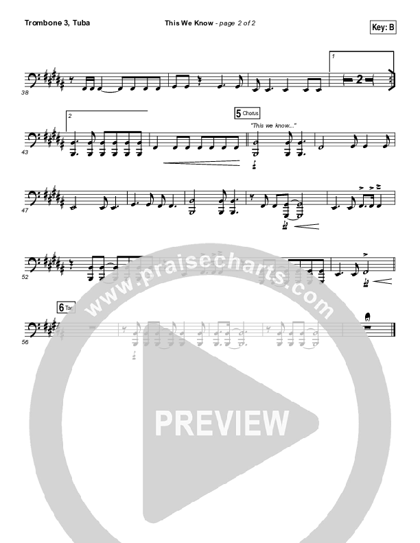 This We Know Trombone 3/Tuba (Passion / Kristian Stanfill)