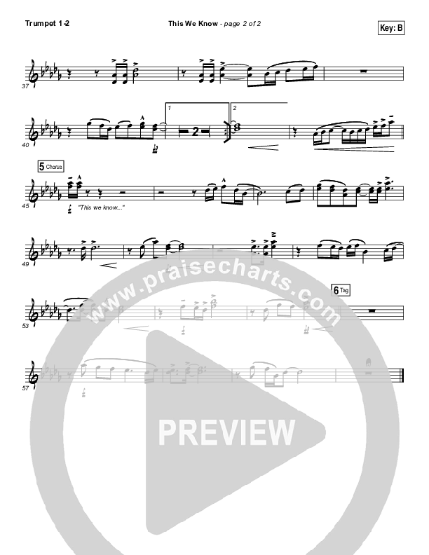 This We Know Trumpet 1,2 (Passion / Kristian Stanfill)