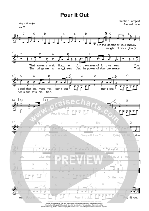 Pour It Out Break Every Chain (Medley) Sheet Music PDF (Vineyard UK