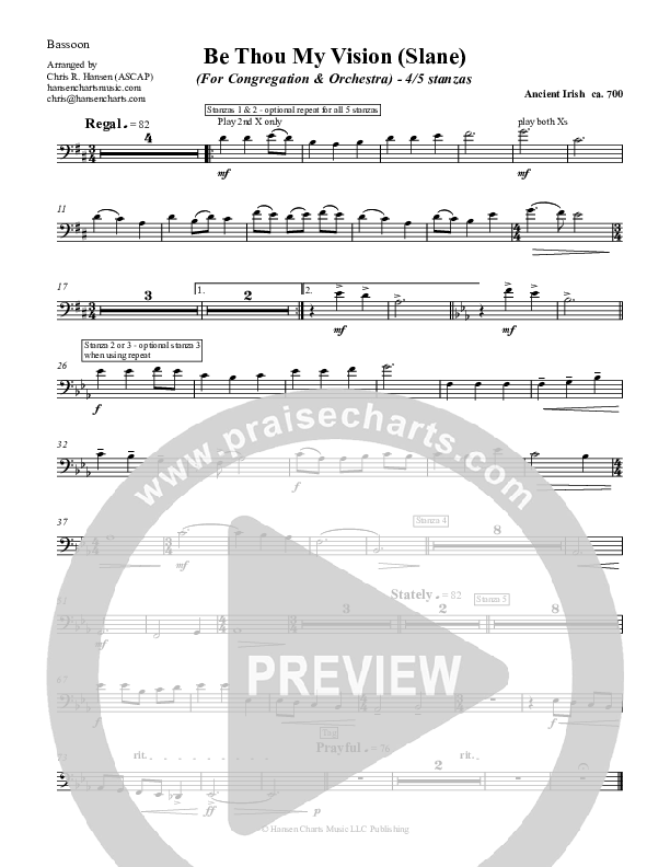 Be Thou My Vision Bassoon 1/2 (Chris Hansen)