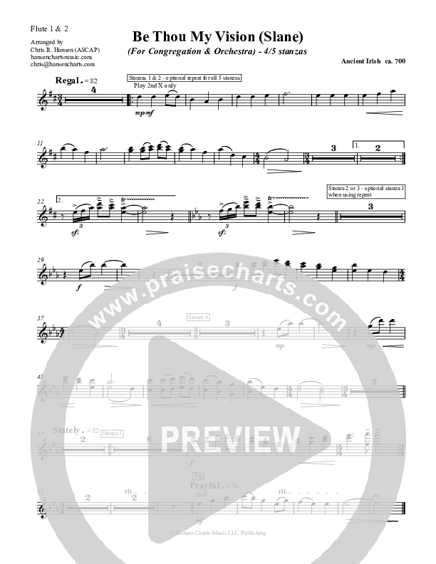 Be Thou My Vision Flute 1/2 (Chris Hansen)