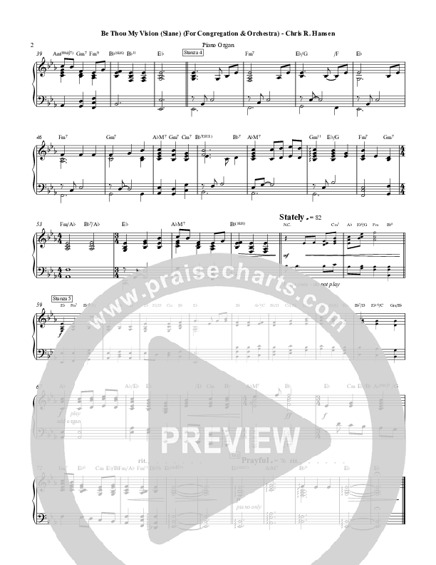 Be Thou My Vision Piano Sheet (Chris Hansen)