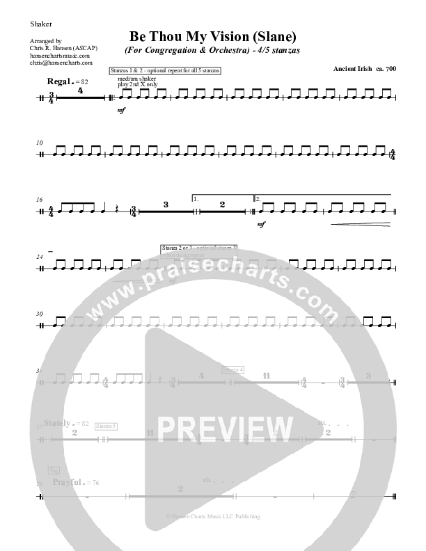 Be Thou My Vision Shaker (Chris Hansen)