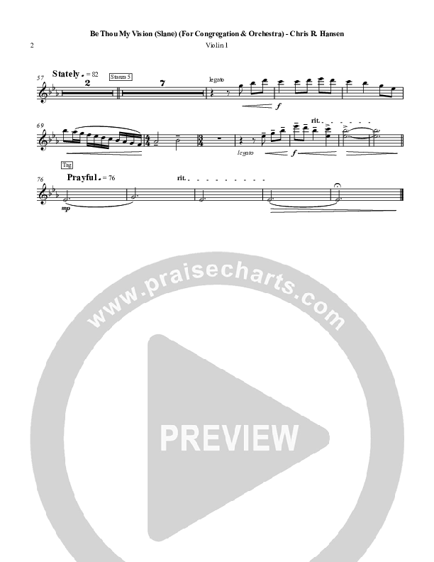 Be Thou My Vision Violin 1 (Chris Hansen)