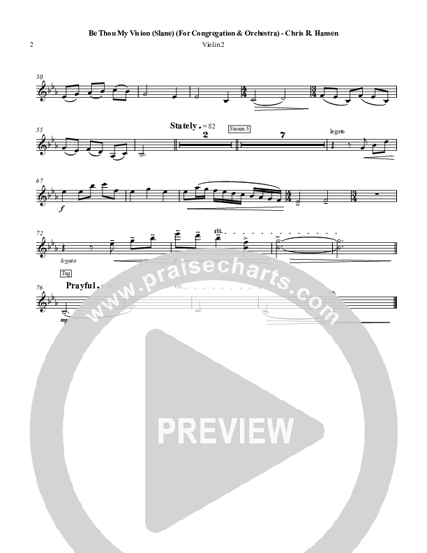 Be Thou My Vision Violin 2 (Chris Hansen)
