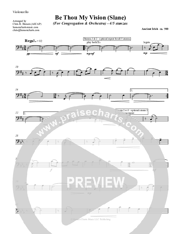 Be Thou My Vision Violincello (Chris Hansen)