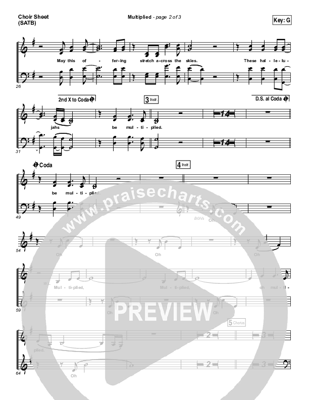 Multiplied Choir Sheet (SATB) (Print Only) (Needtobreathe)