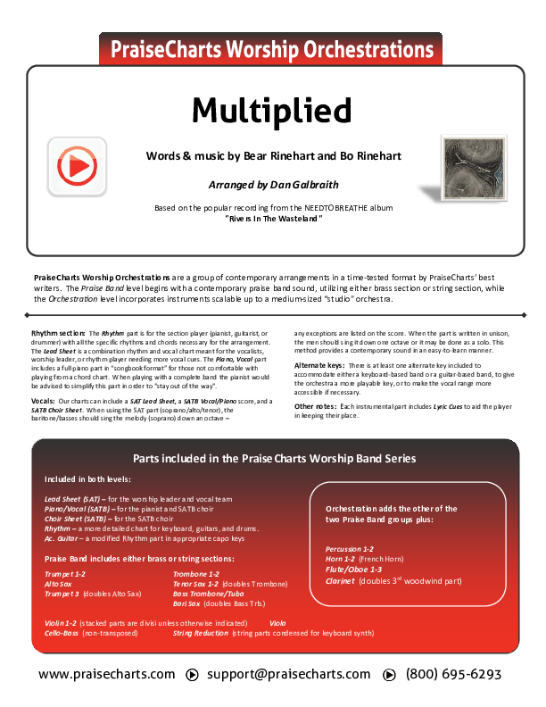 Multiplied Cover Sheet (Needtobreathe)