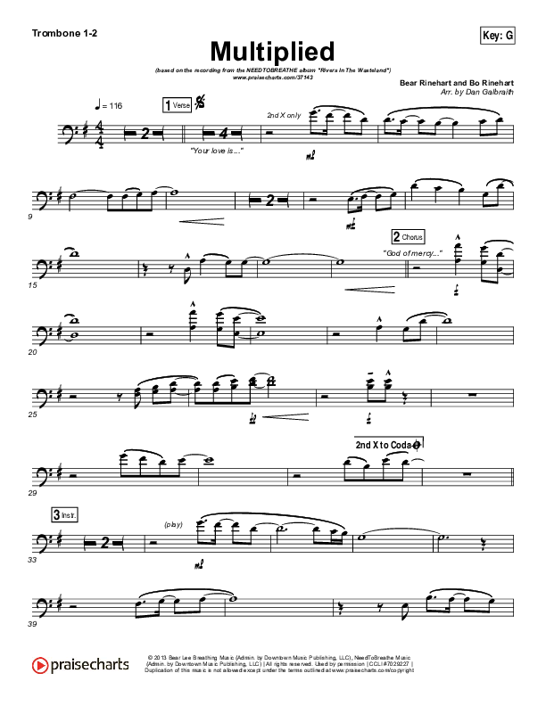 Multiplied Trombone 1/2 (Needtobreathe)