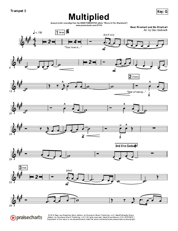 Multiplied Trumpet 3 (Needtobreathe)