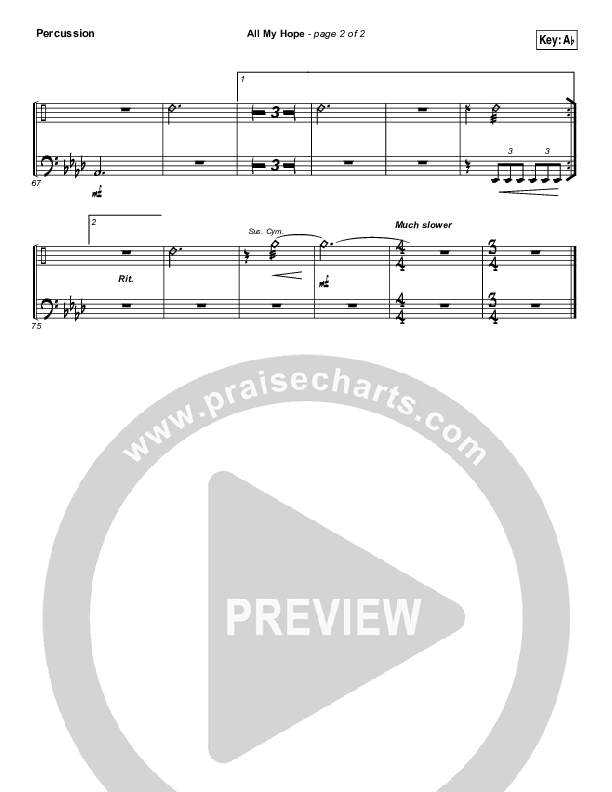 All My Hope Percussion (David Crowder)