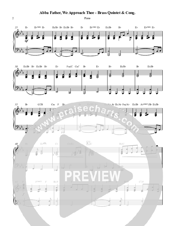 Abba Father We Approach Thee (Hymn to Joy) Piano Sheet (Chris Hansen)