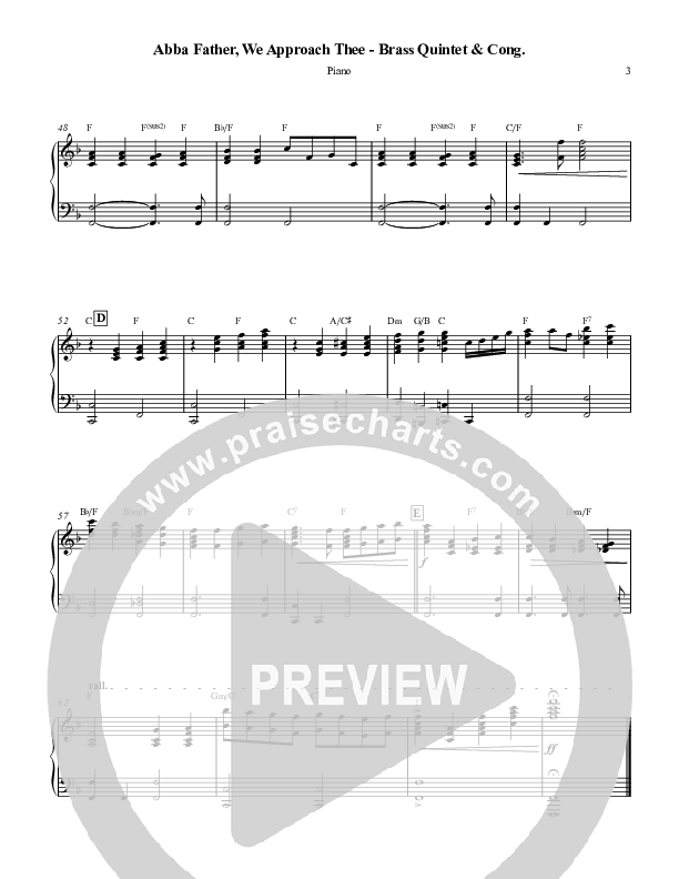 Abba Father We Approach Thee (Hymn to Joy) Piano Sheet (Chris Hansen)