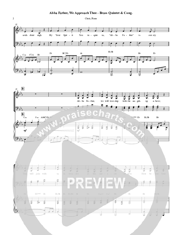 Abba Father We Approach Thee (Hymn to Joy) Piano/Vocal (Chris Hansen)