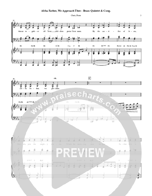 Abba Father We Approach Thee (Hymn to Joy) Piano/Vocal (Chris Hansen)