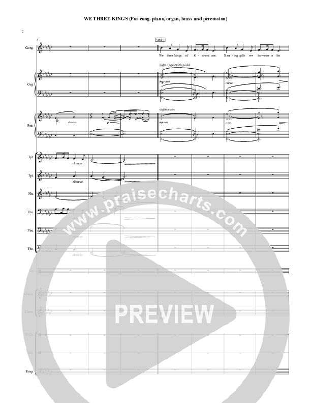 We Three Kings Conductor's Score (Chris Hansen)