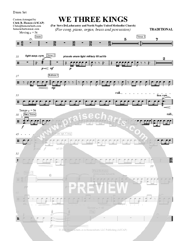 We Three Kings Drum Set (Chris Hansen)