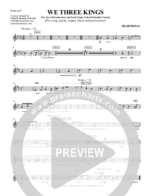 We Three Kings French Horn (Chris Hansen)