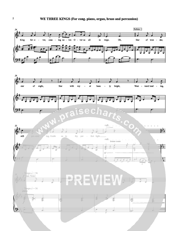 We Three Kings Piano/Vocal (Chris Hansen)