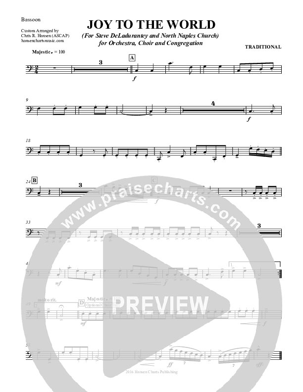 Joy To The World Bassoon (Chris Hansen)
