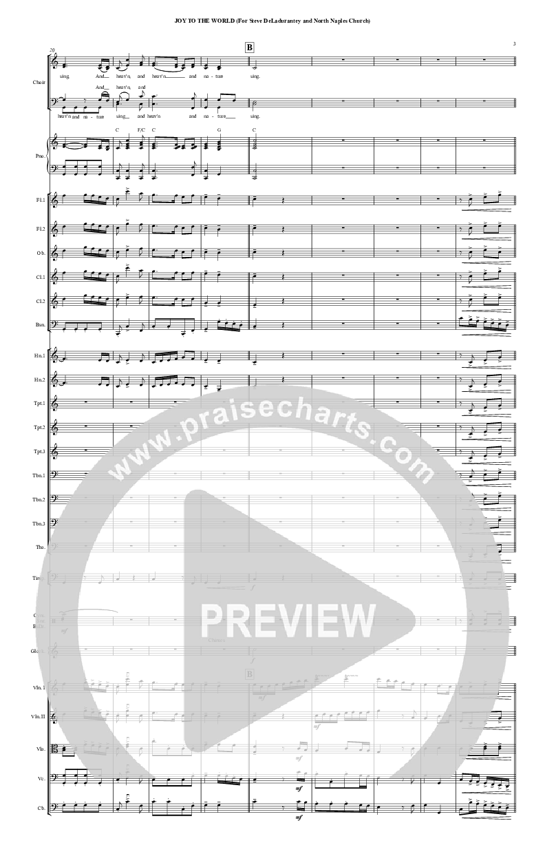 Joy To The World Conductor's Score (Chris Hansen)