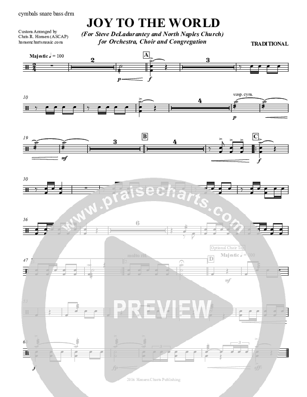 Joy To The World Percussion (Chris Hansen)