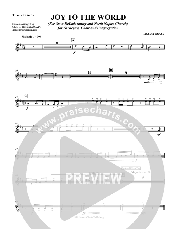 Joy To The World Trumpet 2 (Chris Hansen)