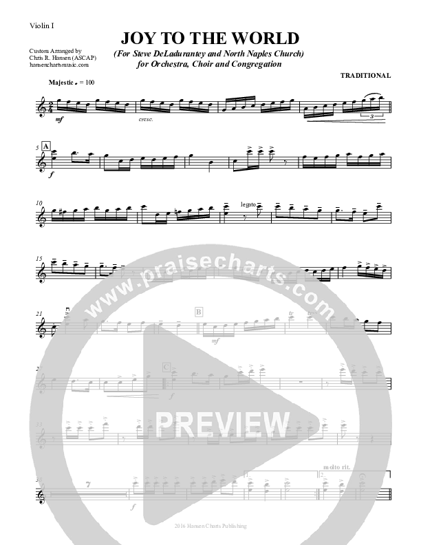Joy To The World Violin 1 (Chris Hansen)