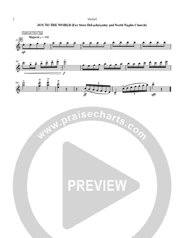 Joy To The World Violin 1 (Chris Hansen)