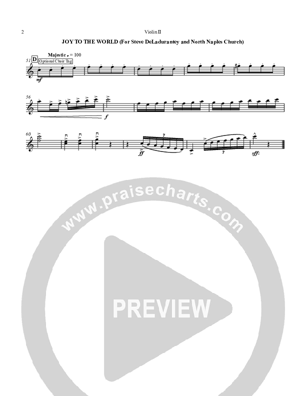 Joy To The World Violin 2 (Chris Hansen)