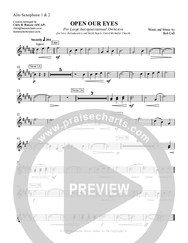 Open Our Eyes Alto Sax 1/2 (Chris Hansen)