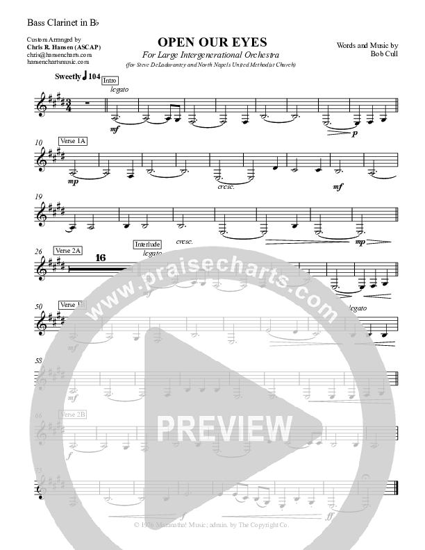 Open Our Eyes Bass Clarinet (Chris Hansen)