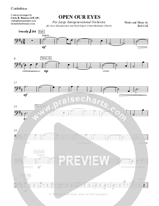 Open Our Eyes Contrabass (Chris Hansen)