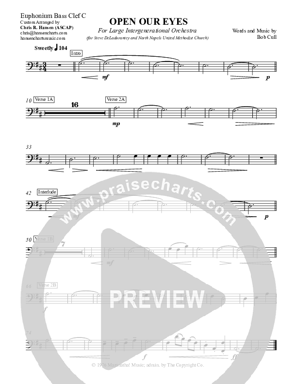 Open Our Eyes Euphonium (Chris Hansen)