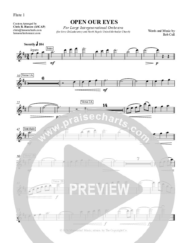 Open Our Eyes Flute 1/2/3 (Chris Hansen)