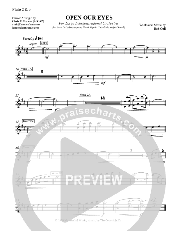 Open Our Eyes Flute 1/2/3 (Chris Hansen)