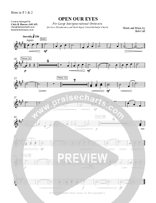 Open Our Eyes French Horn 1/2 (Chris Hansen)