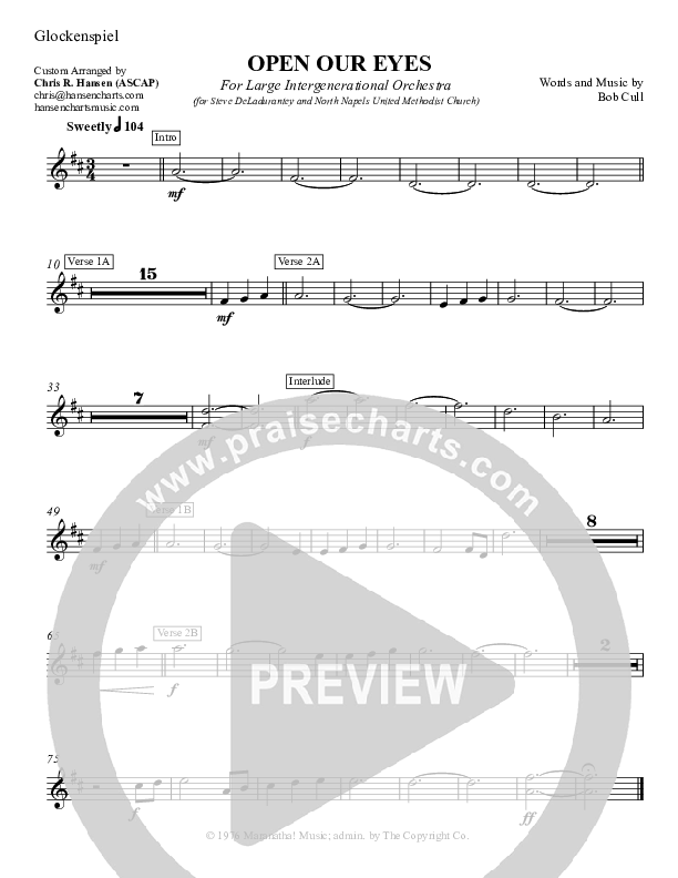 Open Our Eyes Glockenspiel (Chris Hansen)