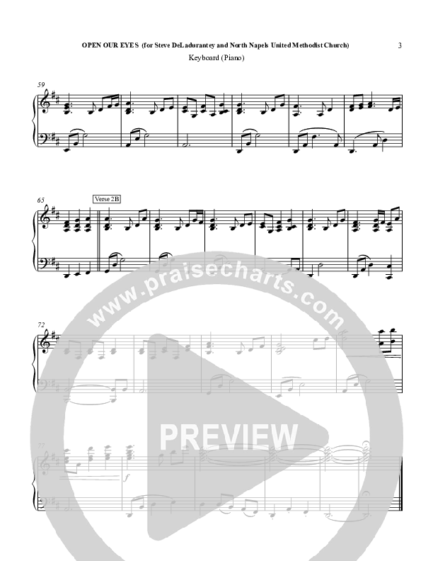 Open Our Eyes Piano Sheet (Chris Hansen)