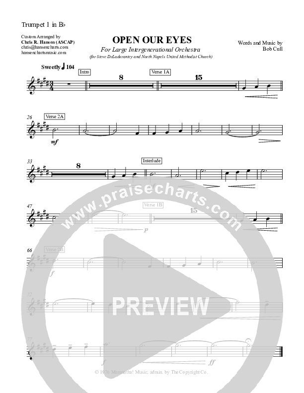 Open Our Eyes Trumpet 1 (Chris Hansen)