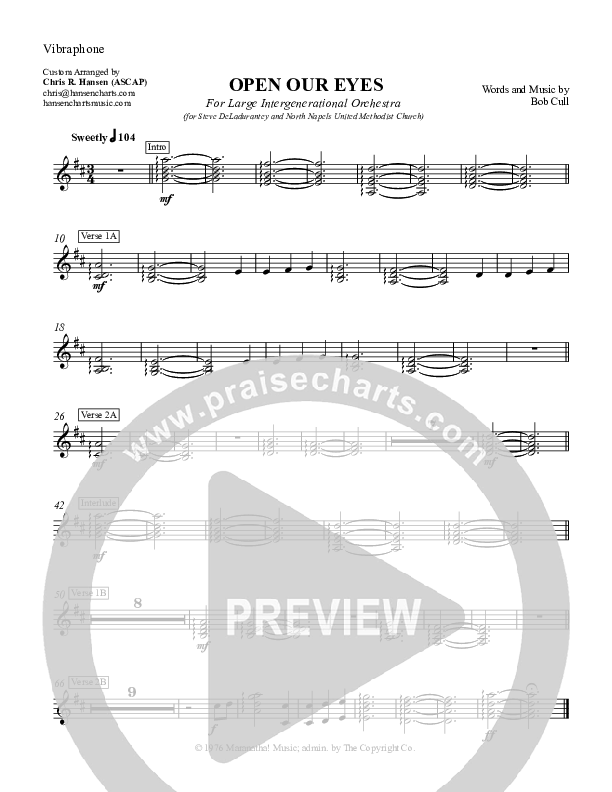 Open Our Eyes Vibraphone (Chris Hansen)