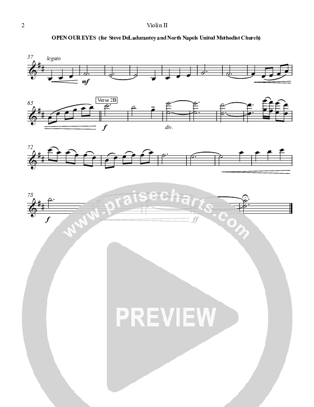 Open Our Eyes Violin 2 (Chris Hansen)