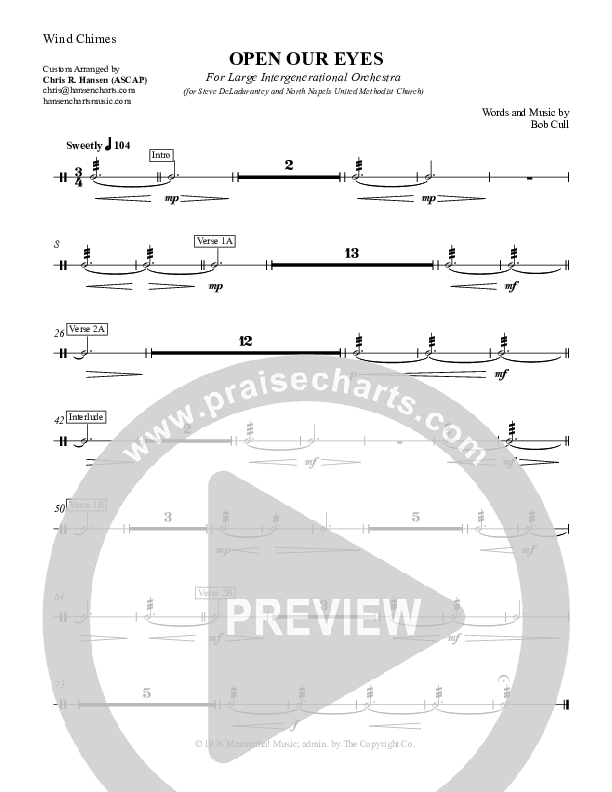 Open Our Eyes Wind Chimes (Chris Hansen)