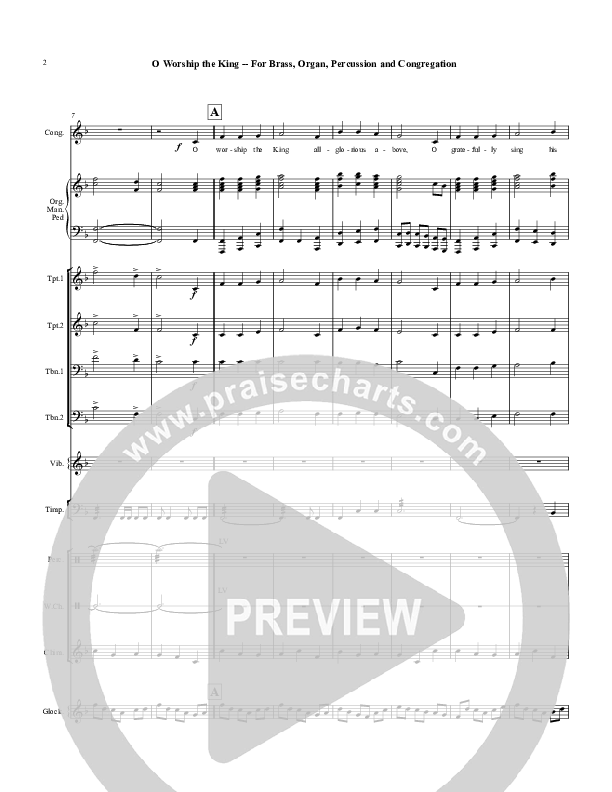 O Worship the King Conductor's Score (Chris Hansen)