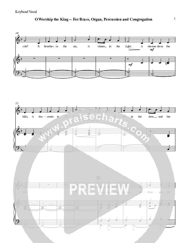 O Worship the King Piano/Vocal (Chris Hansen)