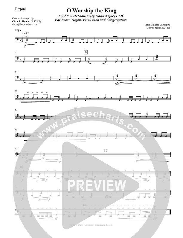 O Worship the King Timpani (Chris Hansen)