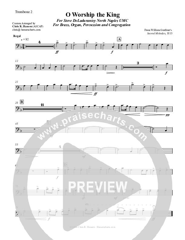 O Worship the King Trombone 2 (Chris Hansen)