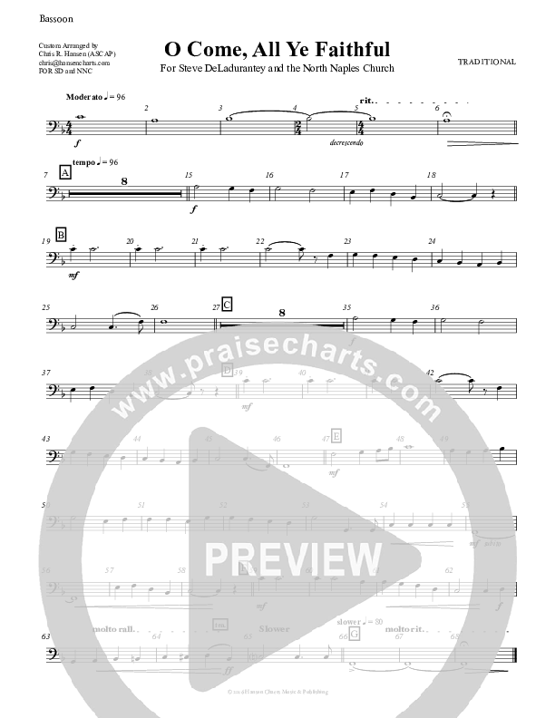 O Come All Ye Faithful Bassoon (Chris Hansen)