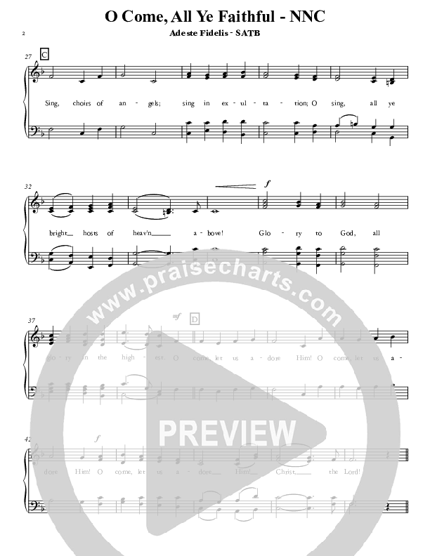 O Come All Ye Faithful Choir Vocals (SATB) (Chris Hansen)