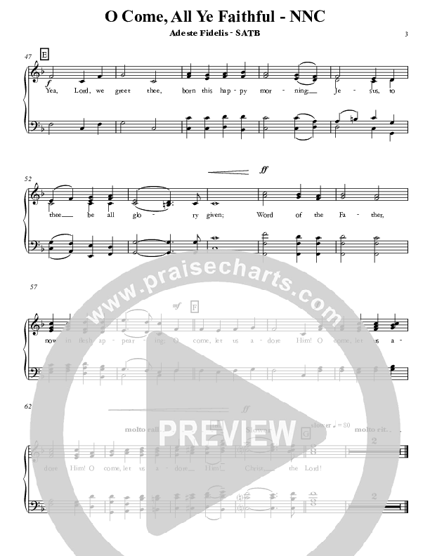O Come All Ye Faithful Choir Vocals (SATB) (Chris Hansen)